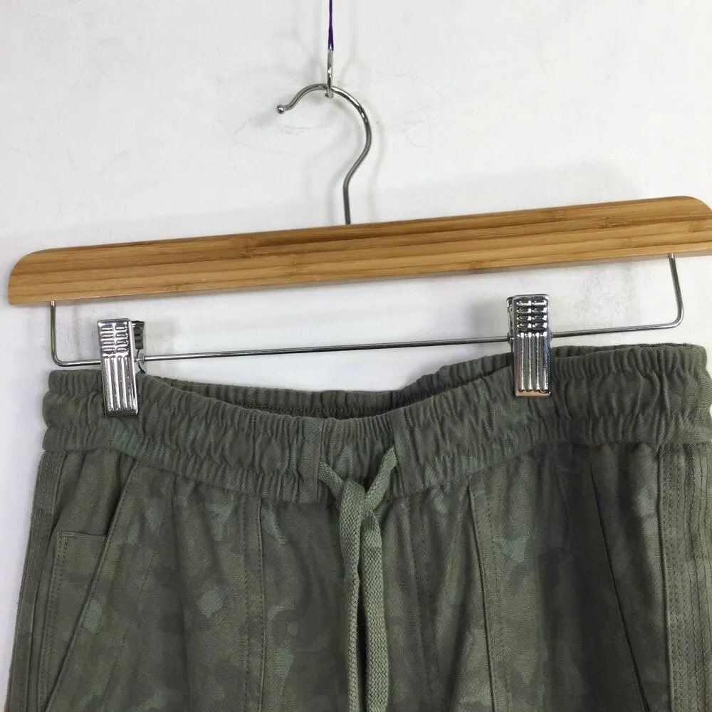 Athleta Womens Farallon Printed Jogger Camo Pants Sage Green 0